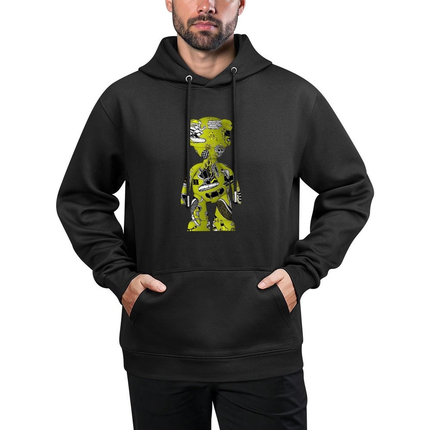 IPIB 250g Hooded Pocket Sweatshirt Front GraphicMen's Hooded  Sweatshirt6000118-1