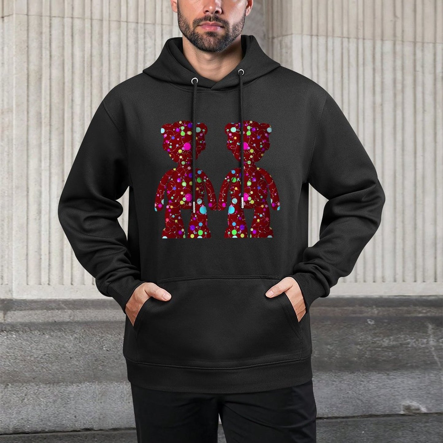 IPIB 250g Hooded Pocket Sweatshirt Front GraphicMen's Hooded  Sweatshirt6000092-2
