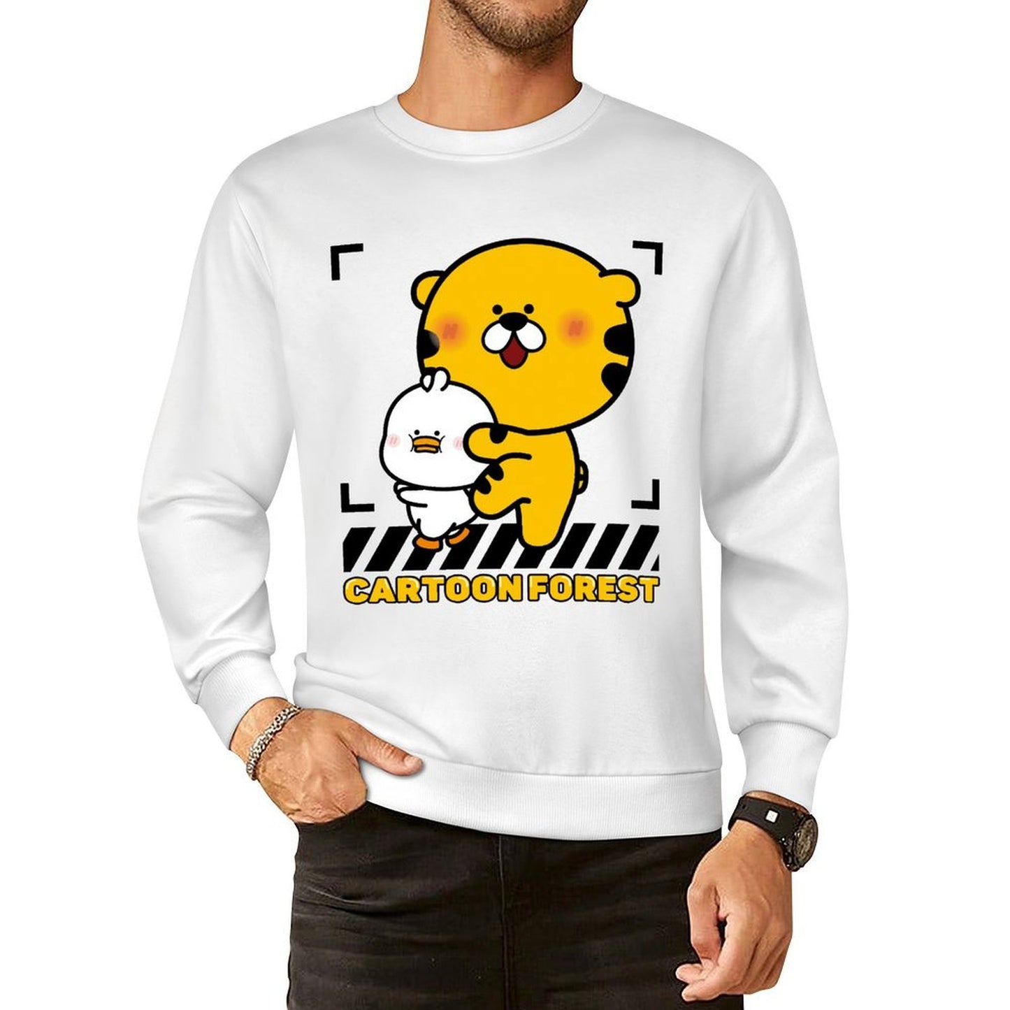 Front Patterned Long Sleeve TopNeat Colorfast