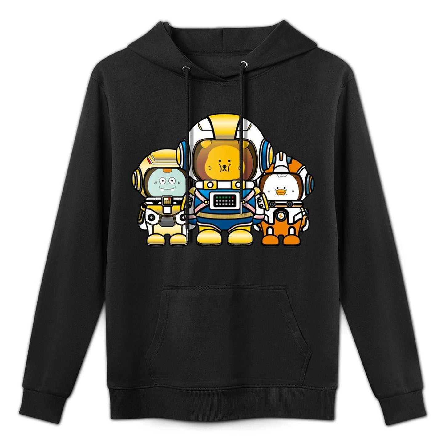 Solid Clean Front Graphic Hoodies