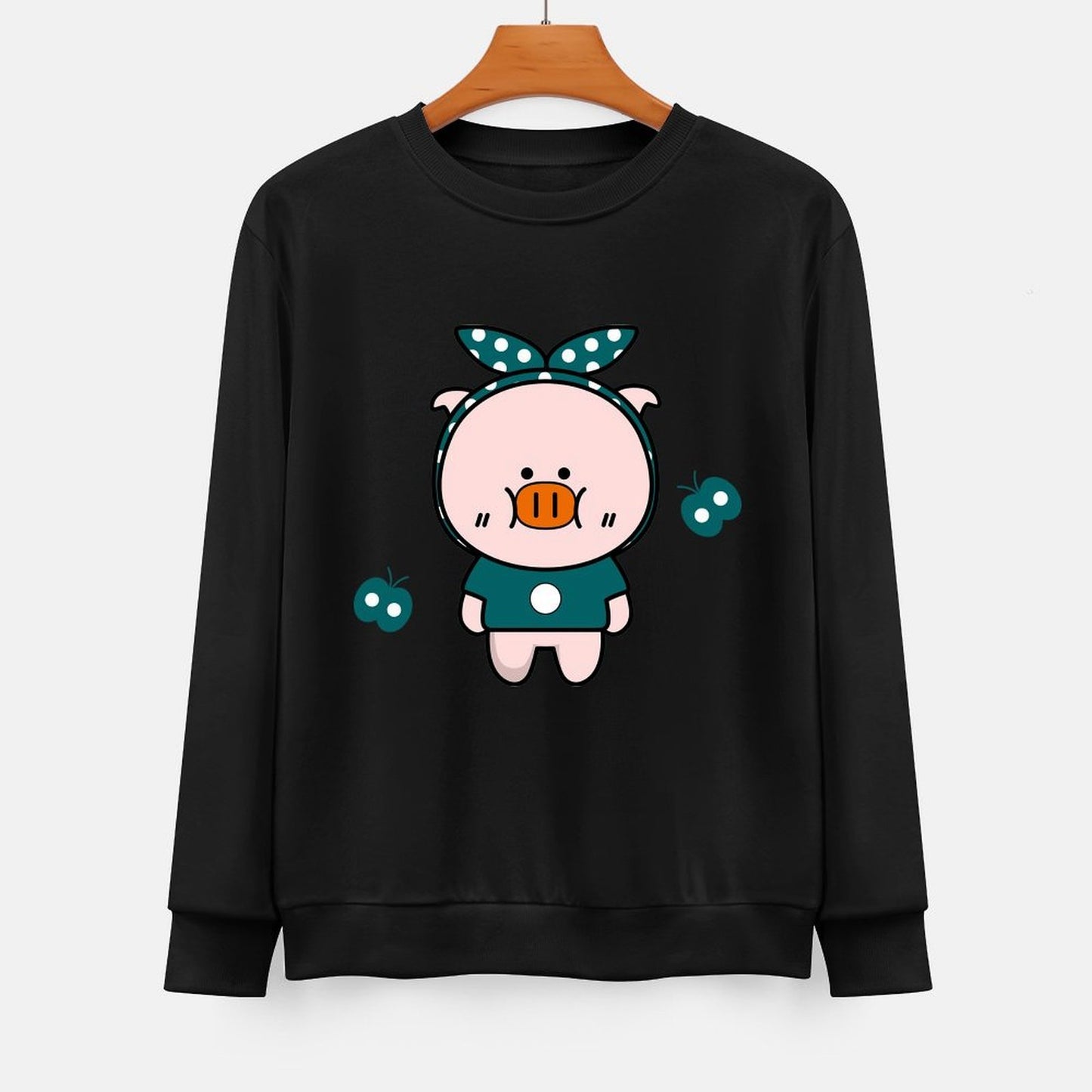 Front Patterned Long Sleeve TopRelaxed Standard