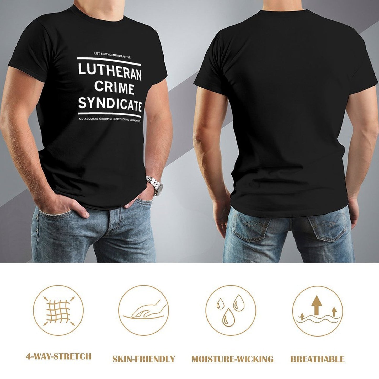 Inkmay Casual Cotton Unisex T-ShirtClassicLine Design-Your-Own T-Shirt