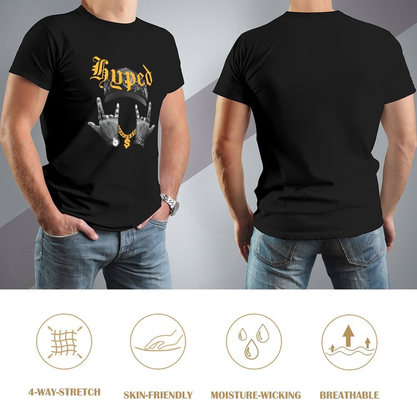 Inkmay Casual Cotton T-shirt Stylish Artistic Face With Swirl Glasses Unisex T-shirtTrueFit Print-Ready T-Shirt