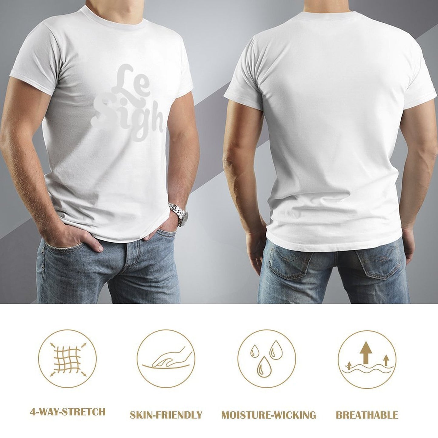 Inkmay Casual Cotton T-shirt Retro Style Art With Music Elements Unisex T-shirtEverydaySeries CleanCut T-Shirt
