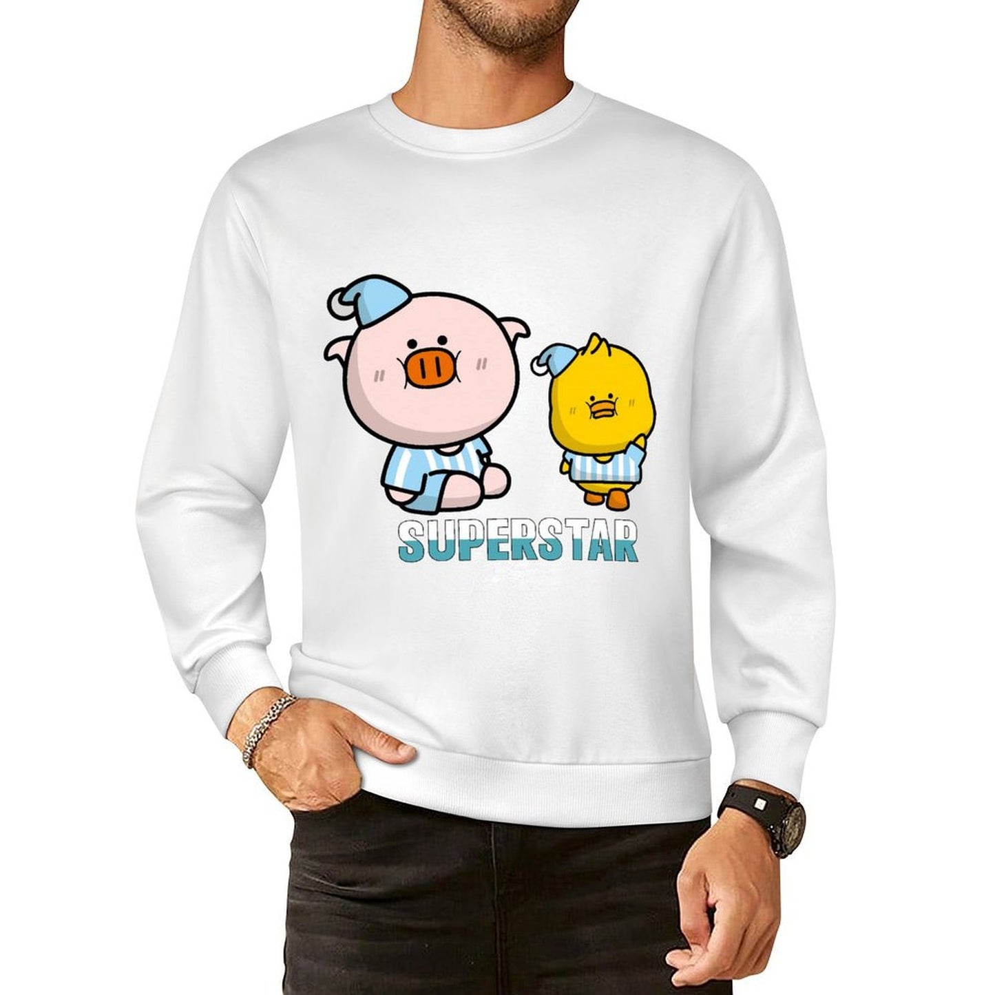 Front Patterned Long Sleeve TopSignature EverydaySeries