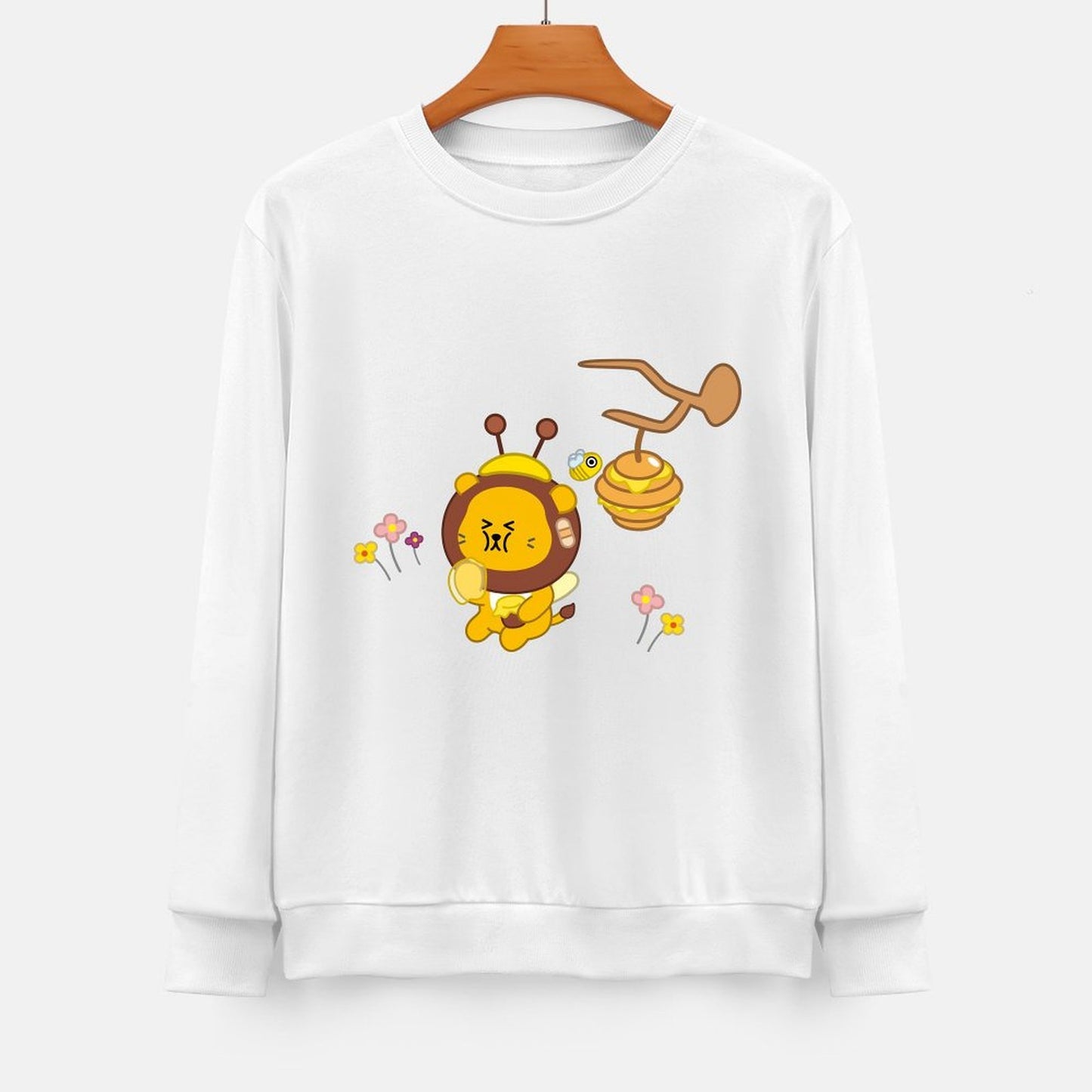 Front Patterned Long Sleeve TopSimpleFit Simple