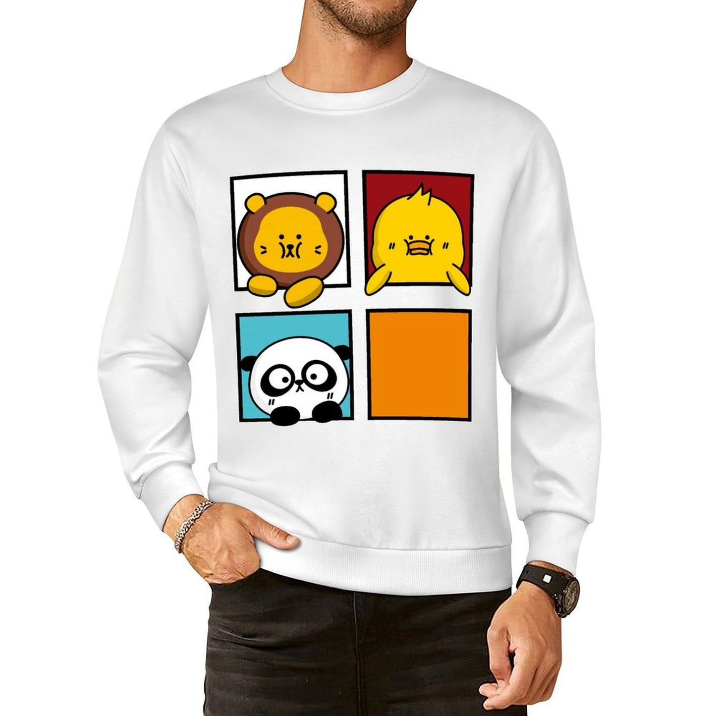 Front Patterned Long Sleeve TopPremium Soft