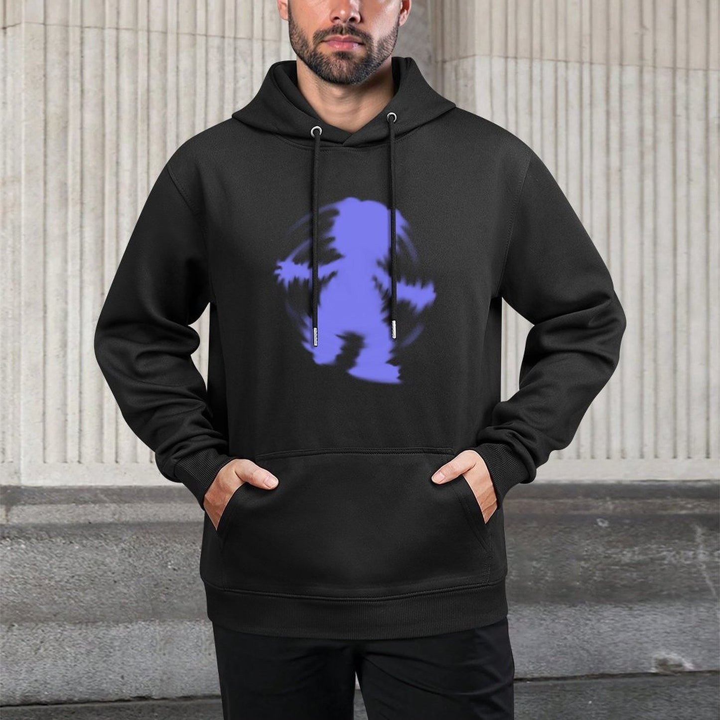 IPIB 250g Hooded Pocket Sweatshirt Front GraphicMen's Hooded  Sweatshirt6000005-4