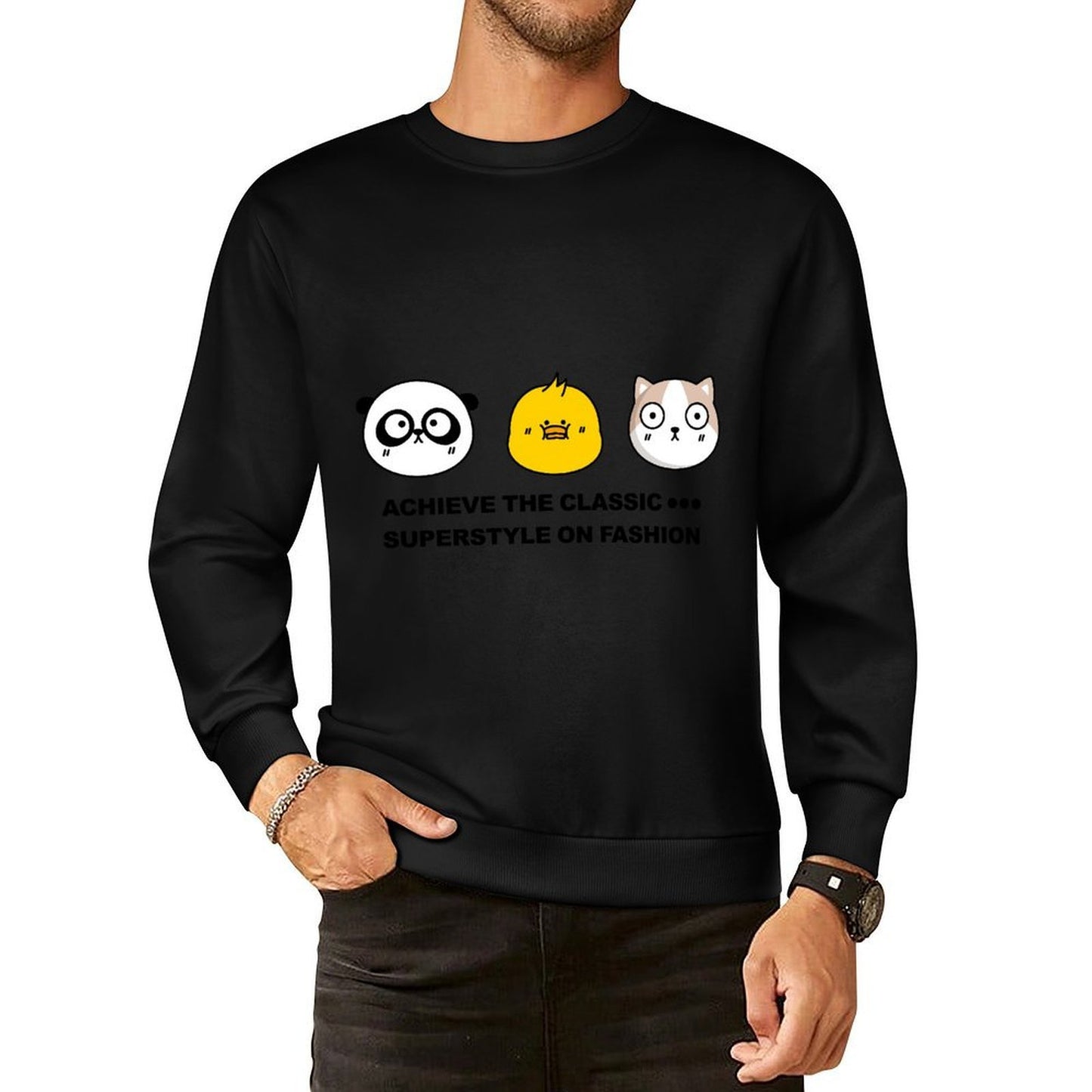 IPBR 250g Crew Neck Long Sleeve Sweatshirt Front GraphicCrew Neck Long Sleeve Sweatshirt4000670