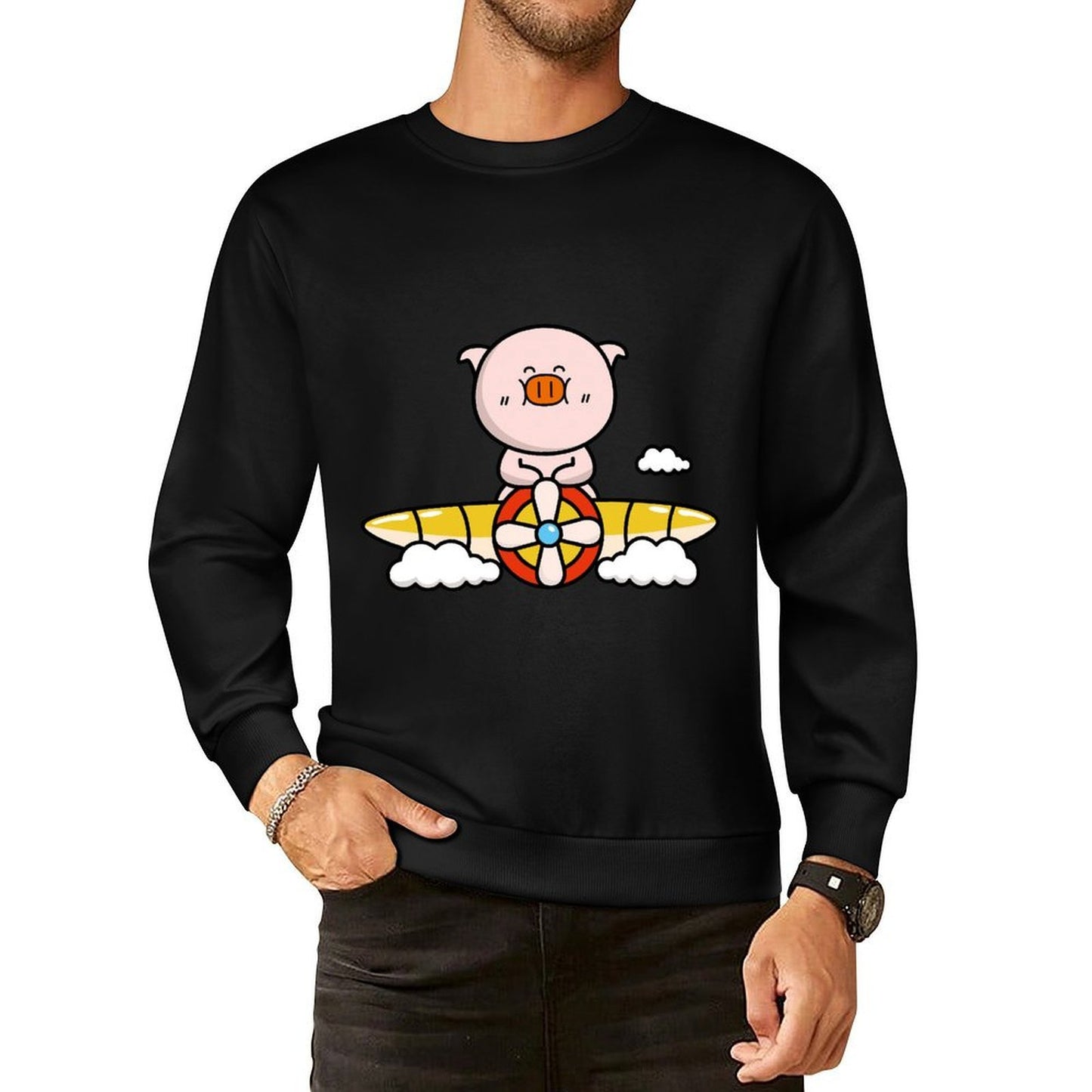 IPBR 250g Crew Neck Long Sleeve Sweatshirt Front GraphicCrew Neck Long Sleeve Sweatshirt4001390