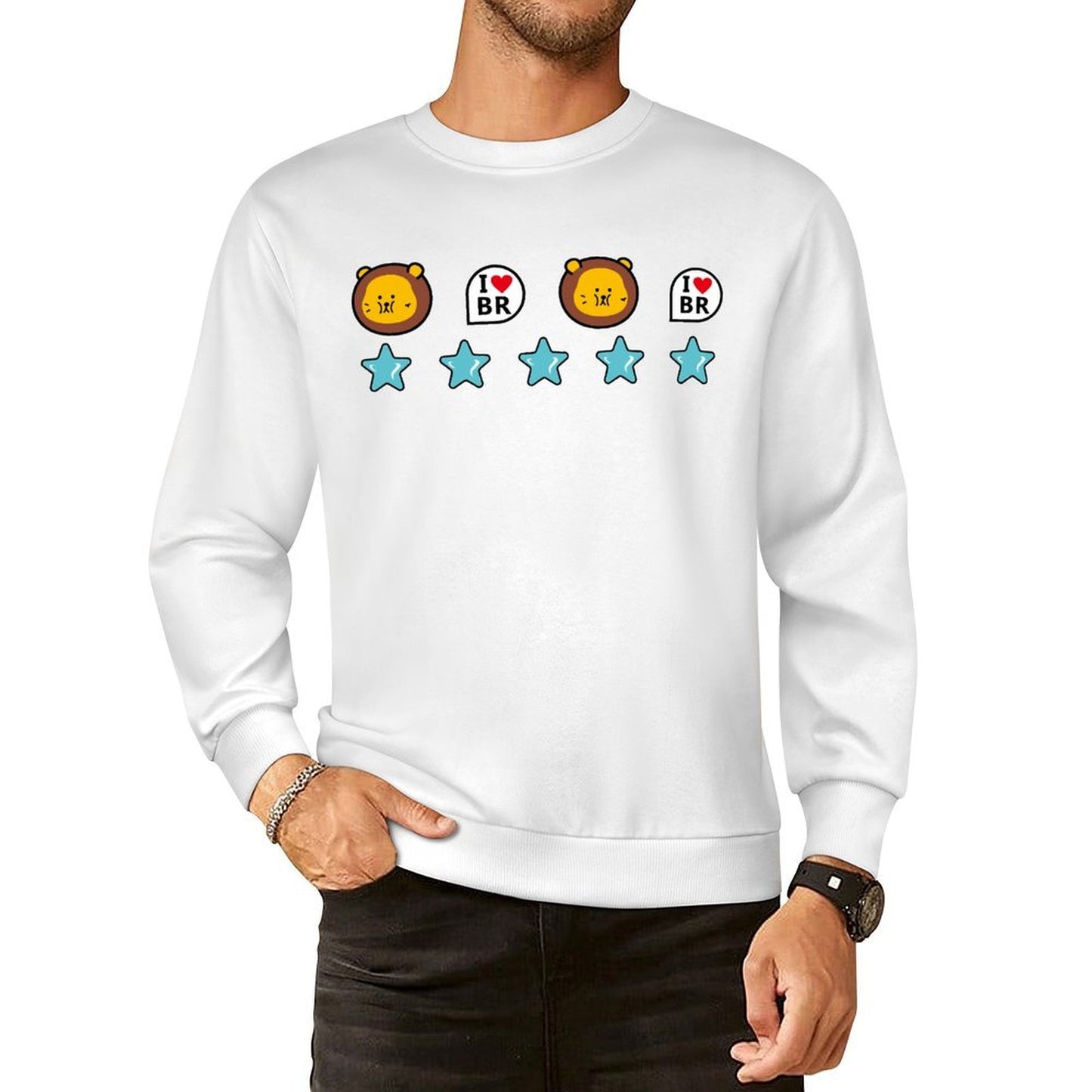 Front Patterned Long Sleeve TopCityStyle Unisex