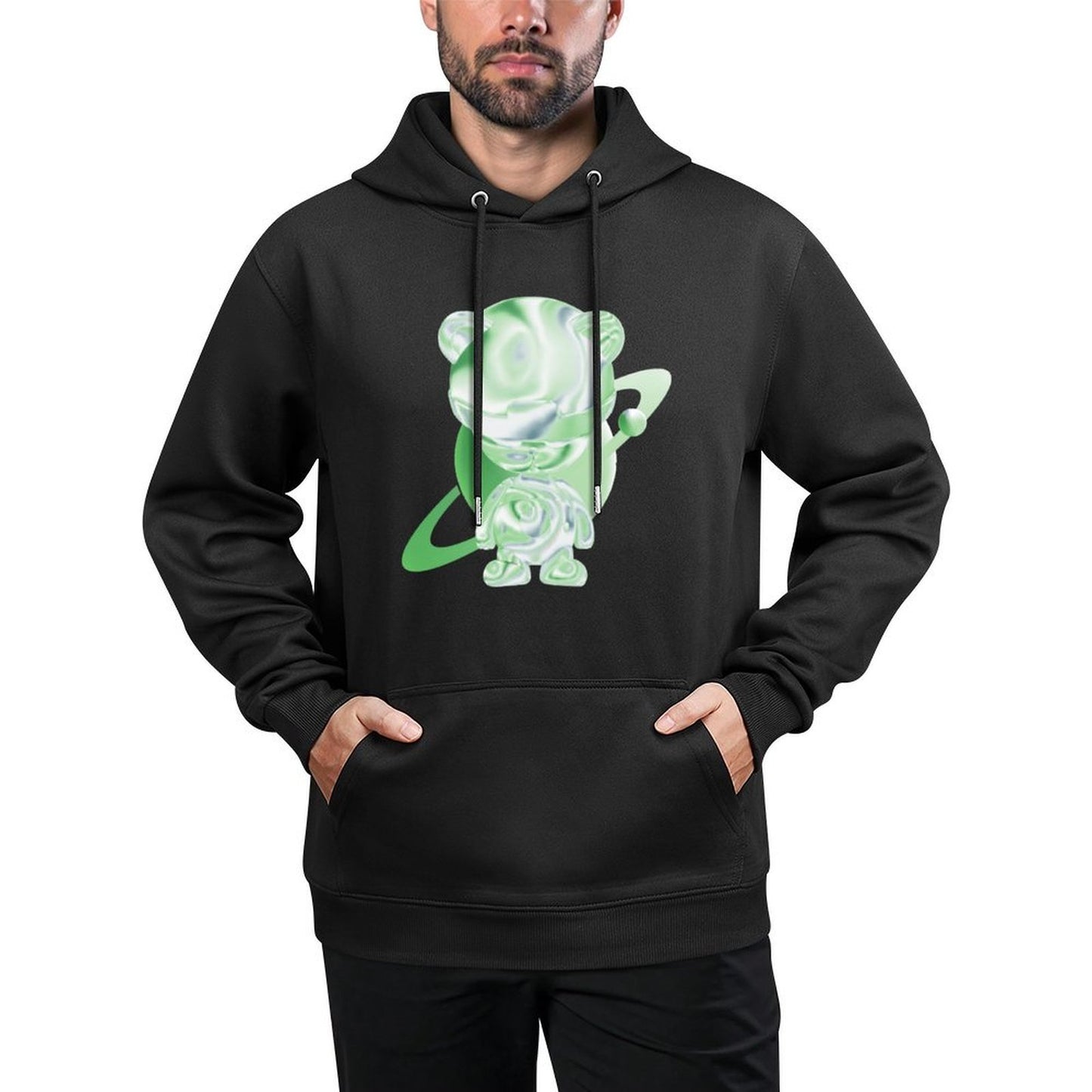 IPIB 250g Hooded Pocket Sweatshirt Front GraphicMen's Hooded  Sweatshirt6000025-2