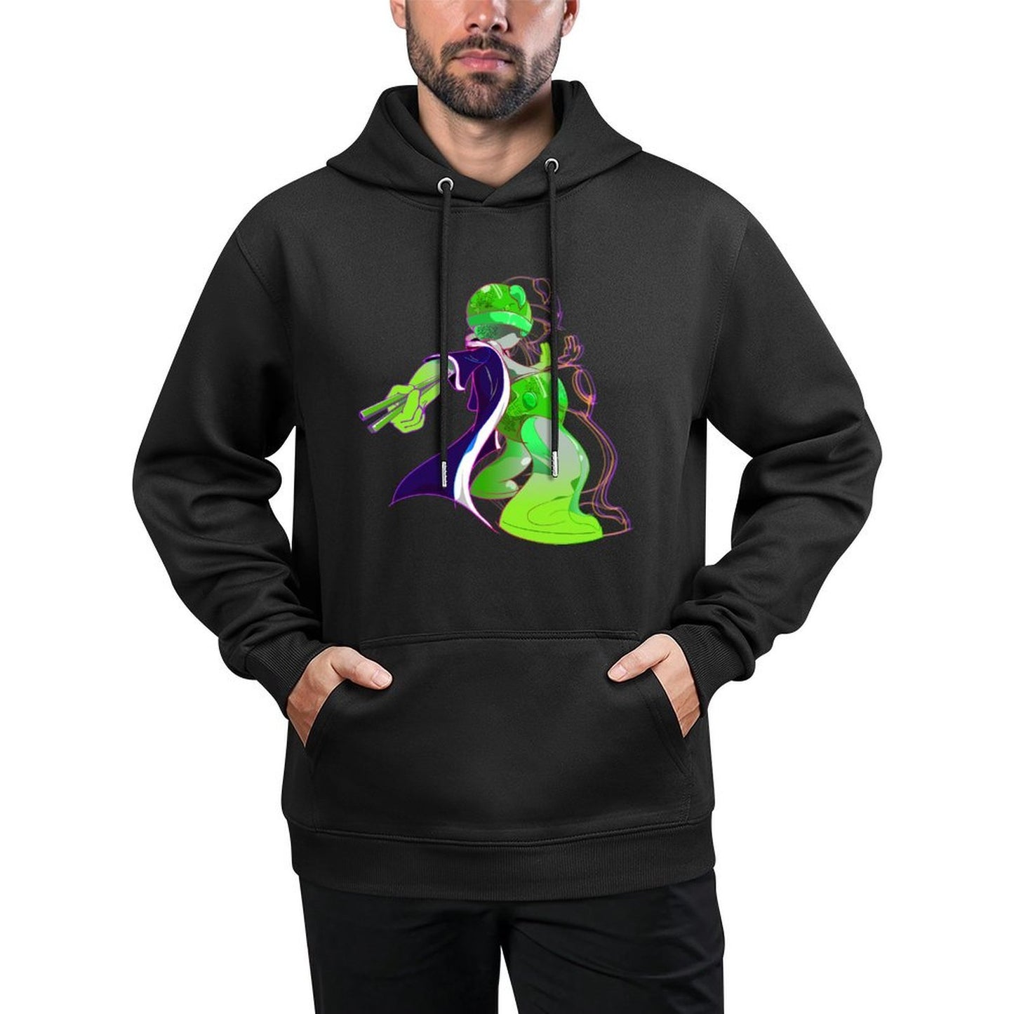 IPIB 250g Hooded Pocket Sweatshirt Front GraphicMen's Hooded  Sweatshirt6000009-7
