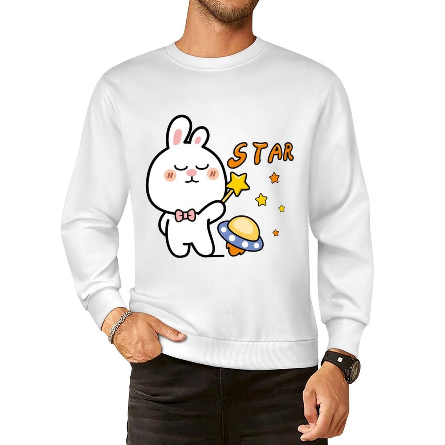 Front Patterned Long Sleeve TopClean AllSeason