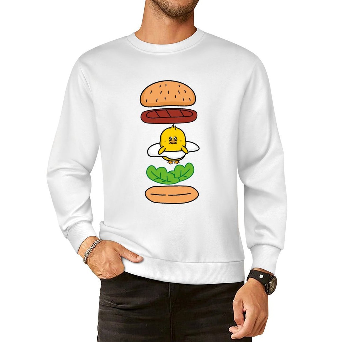 Front Patterned Long Sleeve TopEverydayFit Design-Your-Own