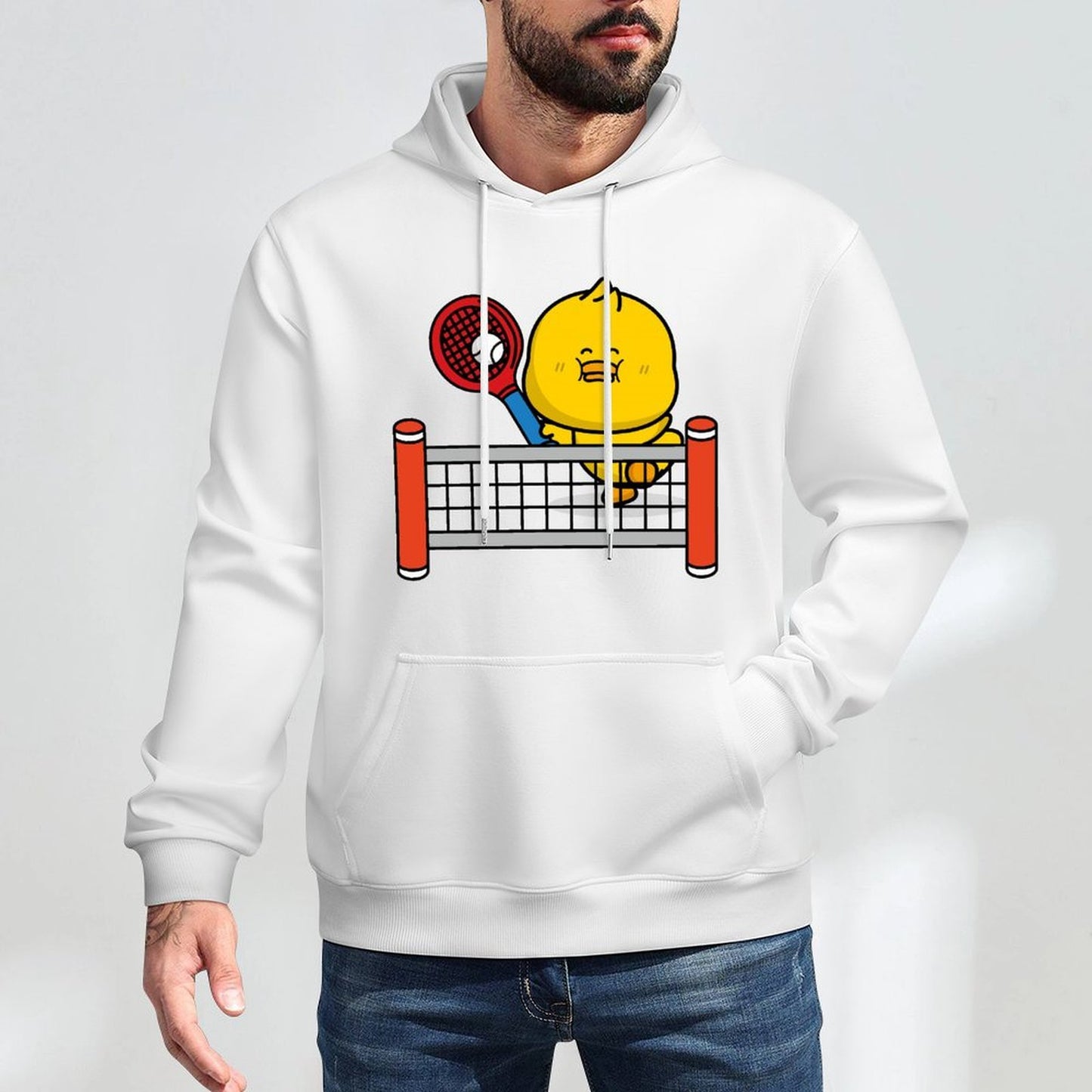 Sleek Tear-Resistant Front Graphic Hoodies