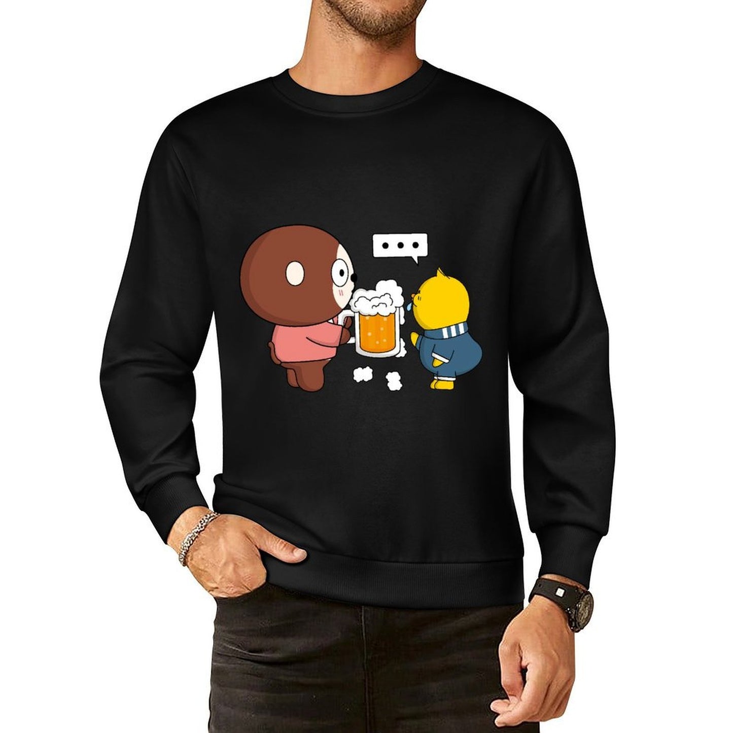 IPBR 250g Crew Neck Long Sleeve Sweatshirt Front GraphicCrew Neck Long Sleeve Sweatshirt4000759