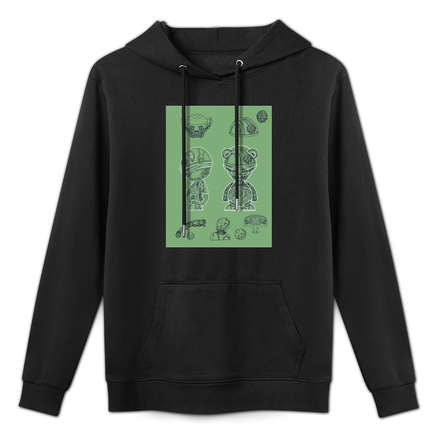 IPIB 250g Hooded Pocket Sweatshirt Front GraphicMen's Hooded  Sweatshirt6000008-2