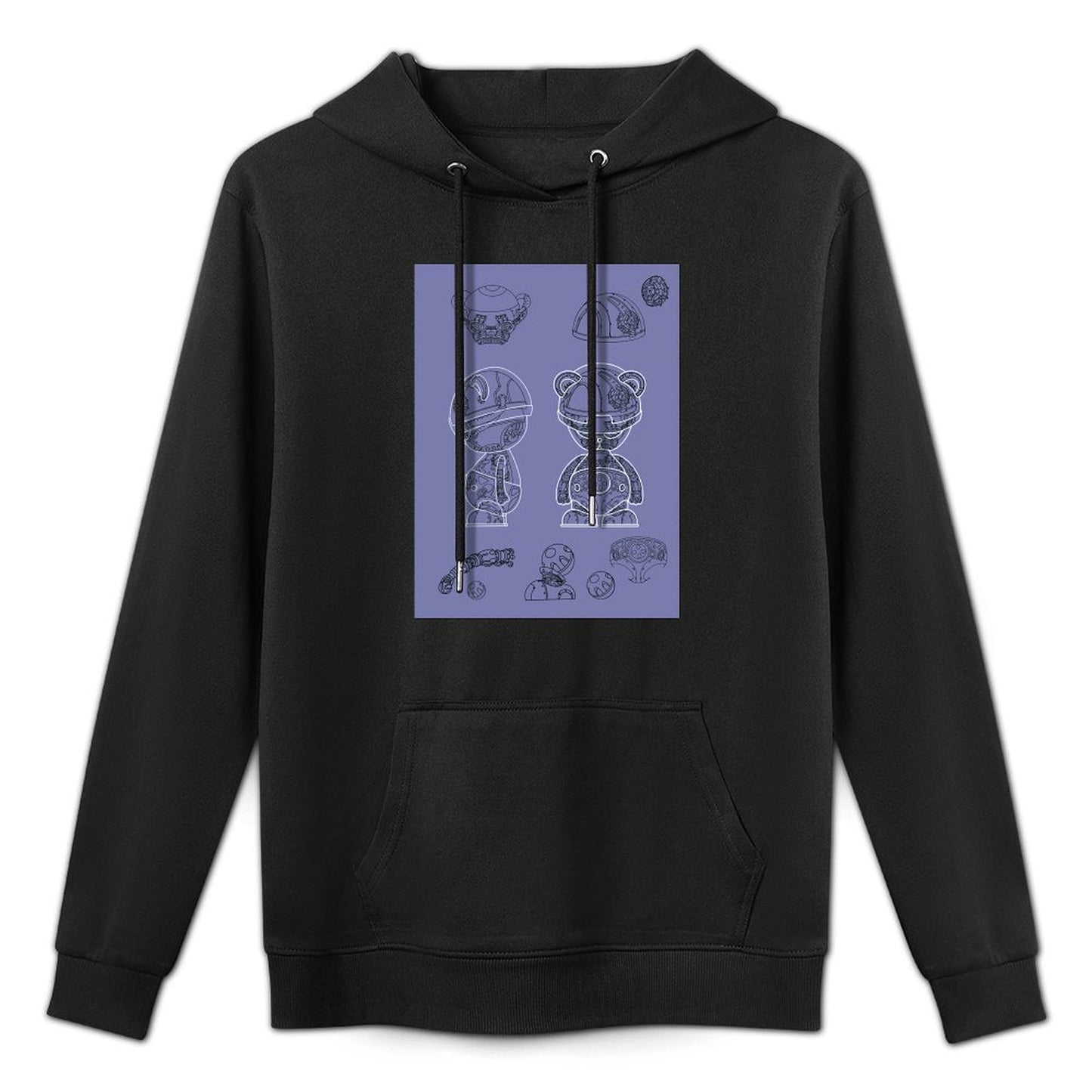 IPIB 250g Hooded Pocket Sweatshirt Front GraphicMen's Hooded  Sweatshirt6000008-3