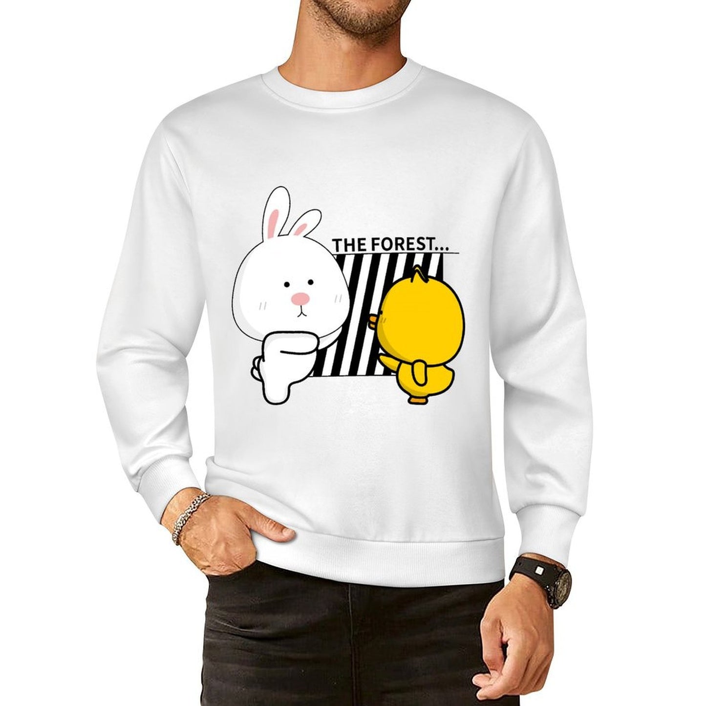 Front Patterned Long Sleeve TopRegularFit Eco / Sustainable