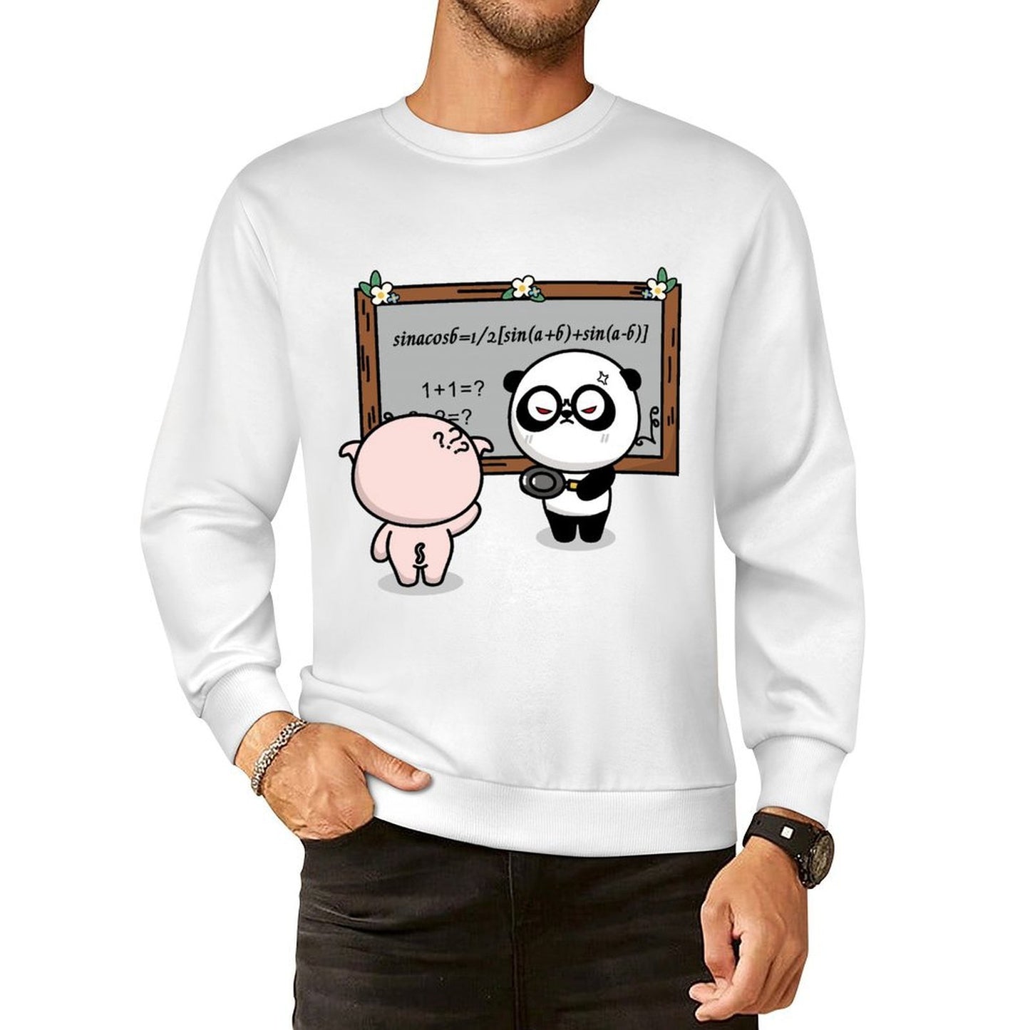 Front Patterned Long Sleeve TopEssential ClassicStyle