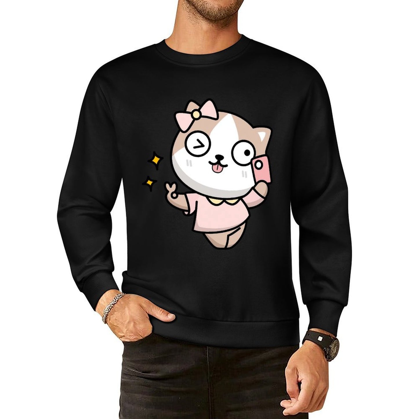 IPBR 250g Crew Neck Long Sleeve Sweatshirt Front GraphicCrew Neck Long Sleeve Sweatshirt4000105