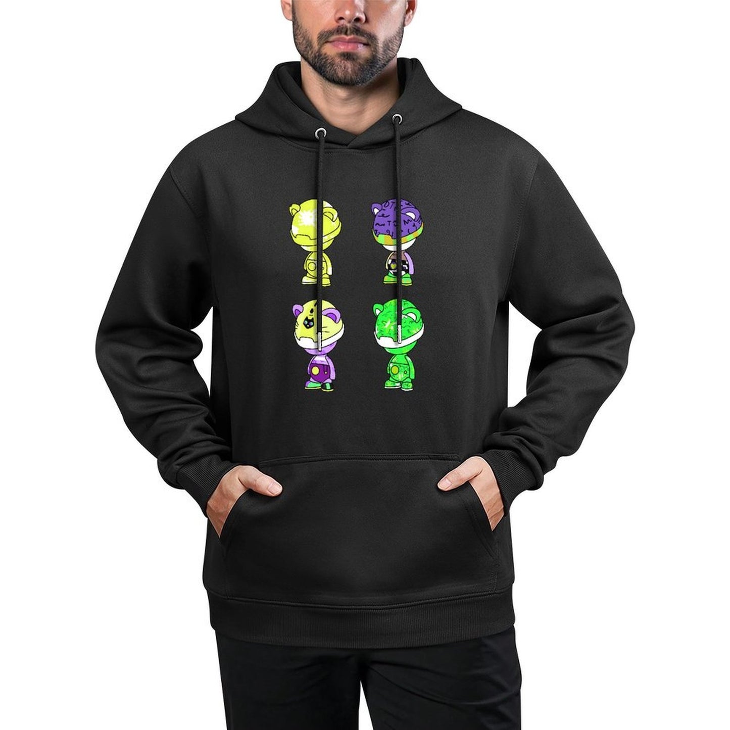IPIB 250g Hooded Pocket Sweatshirt Front GraphicMen's Hooded  Sweatshirt6000074-2