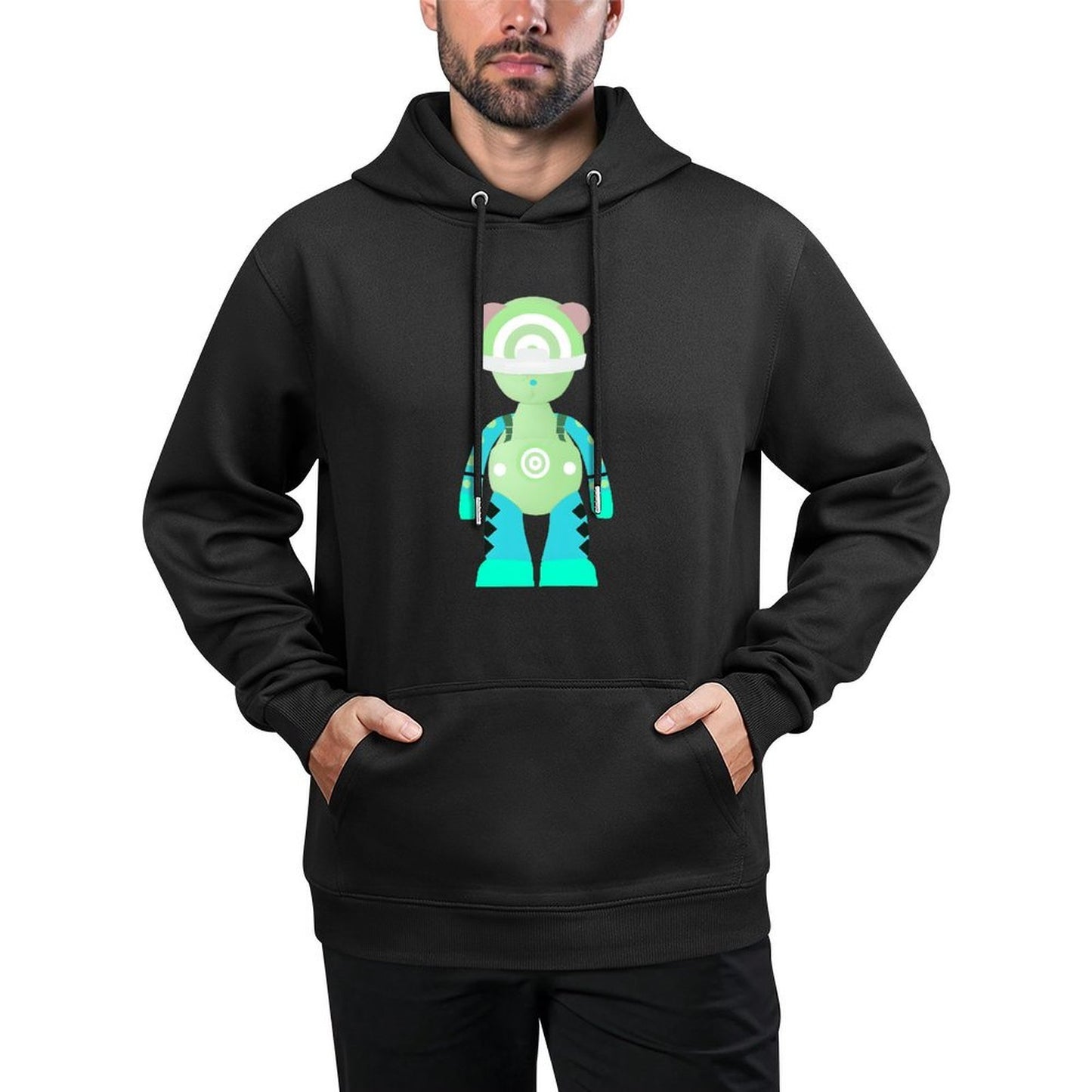 IPIB 250g Hooded Pocket Sweatshirt Front GraphicMen's Hooded  Sweatshirt6000134-2