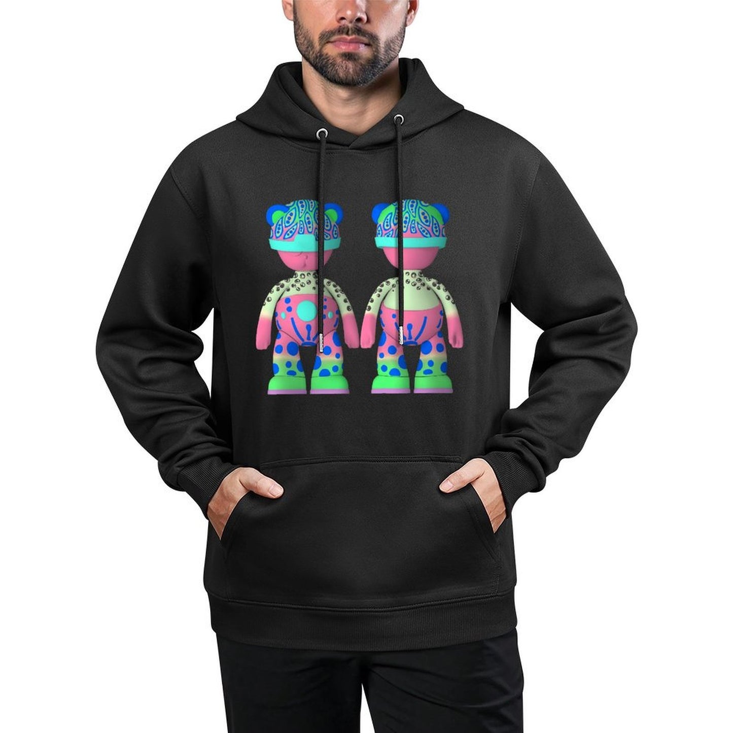 IPIB 250g Hooded Pocket Sweatshirt Front GraphicMen's Hooded  Sweatshirt6000079-1