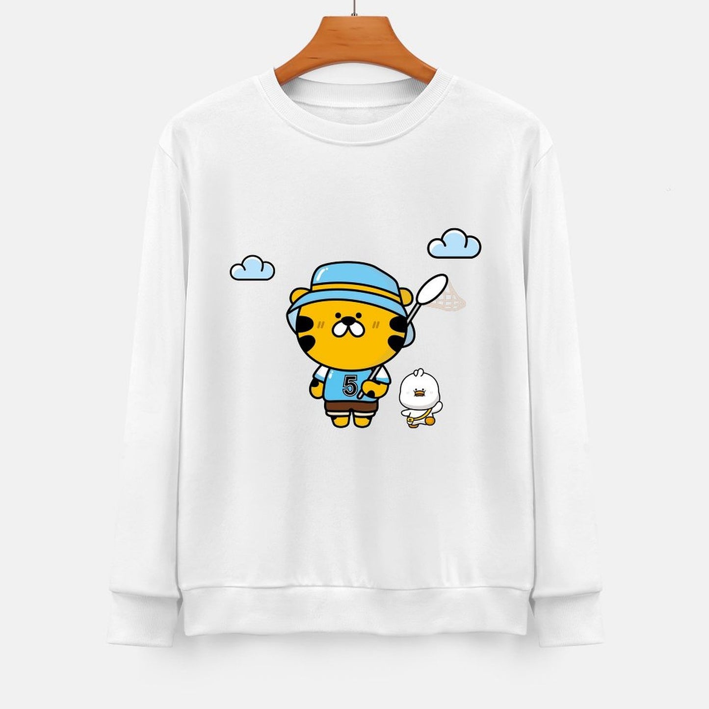 Front Patterned Long Sleeve TopPromotional Relaxed