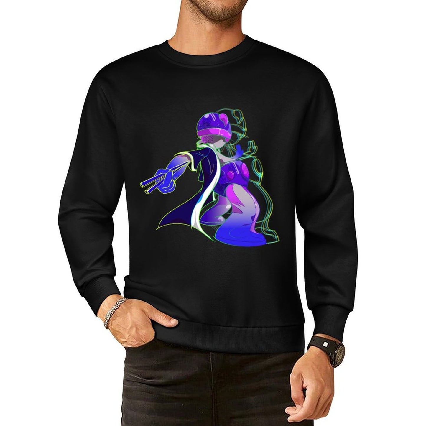IPIB 250g Crew Neck Long Sleeve Sweatshirt Front GraphicCrew Neck Long Sleeve Sweatshirt6000009-3