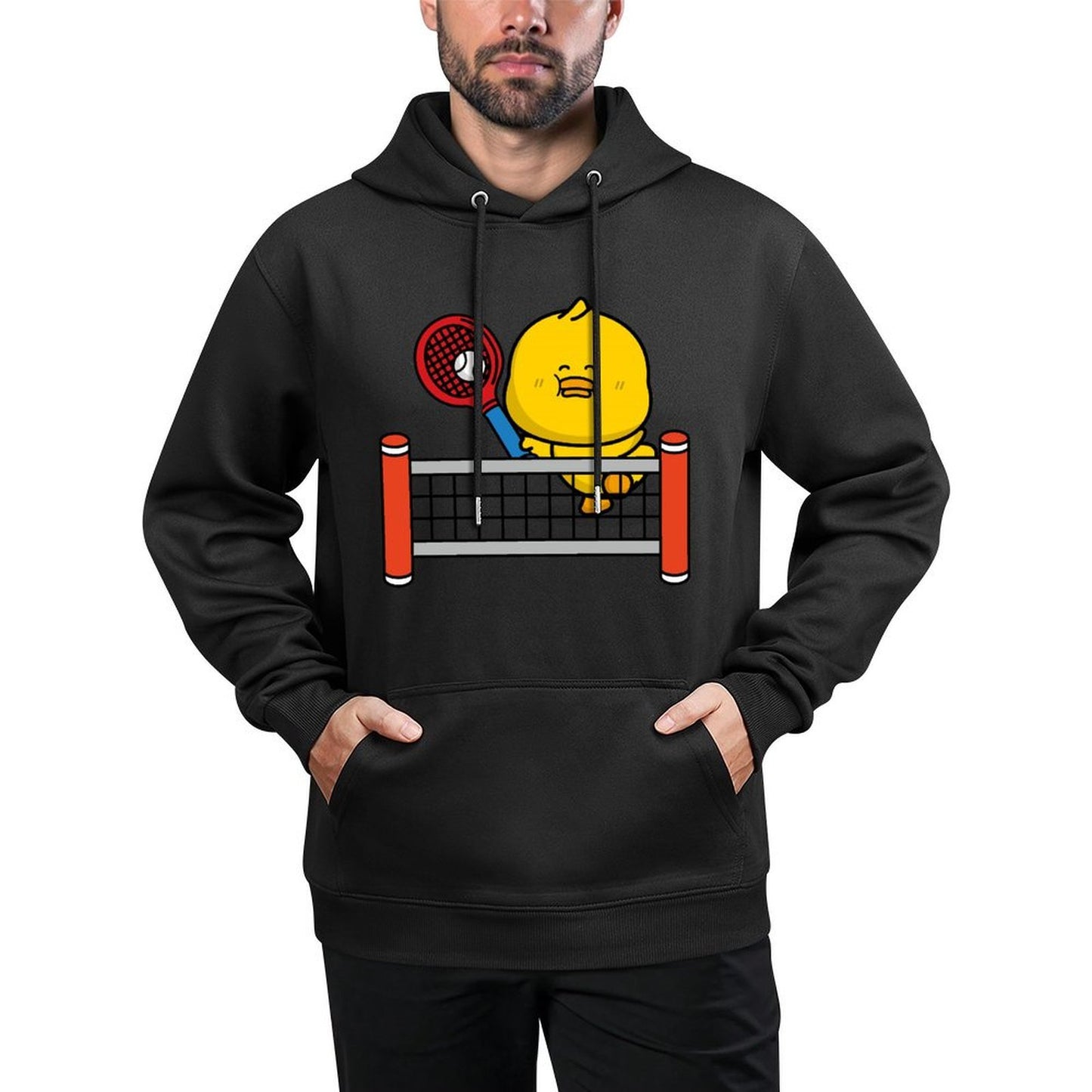 Sleek Tear-Resistant Front Graphic Hoodies