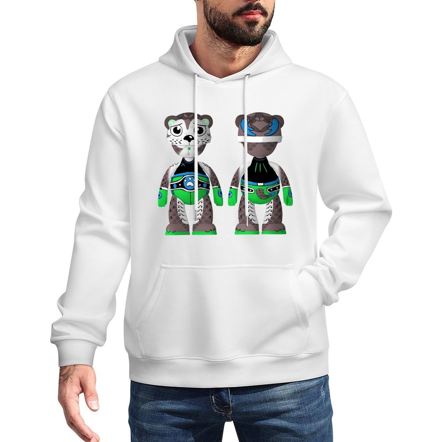 IPIB 250g Hooded Pocket Sweatshirt Front GraphicMen's Hooded  Sweatshirt6000145-2