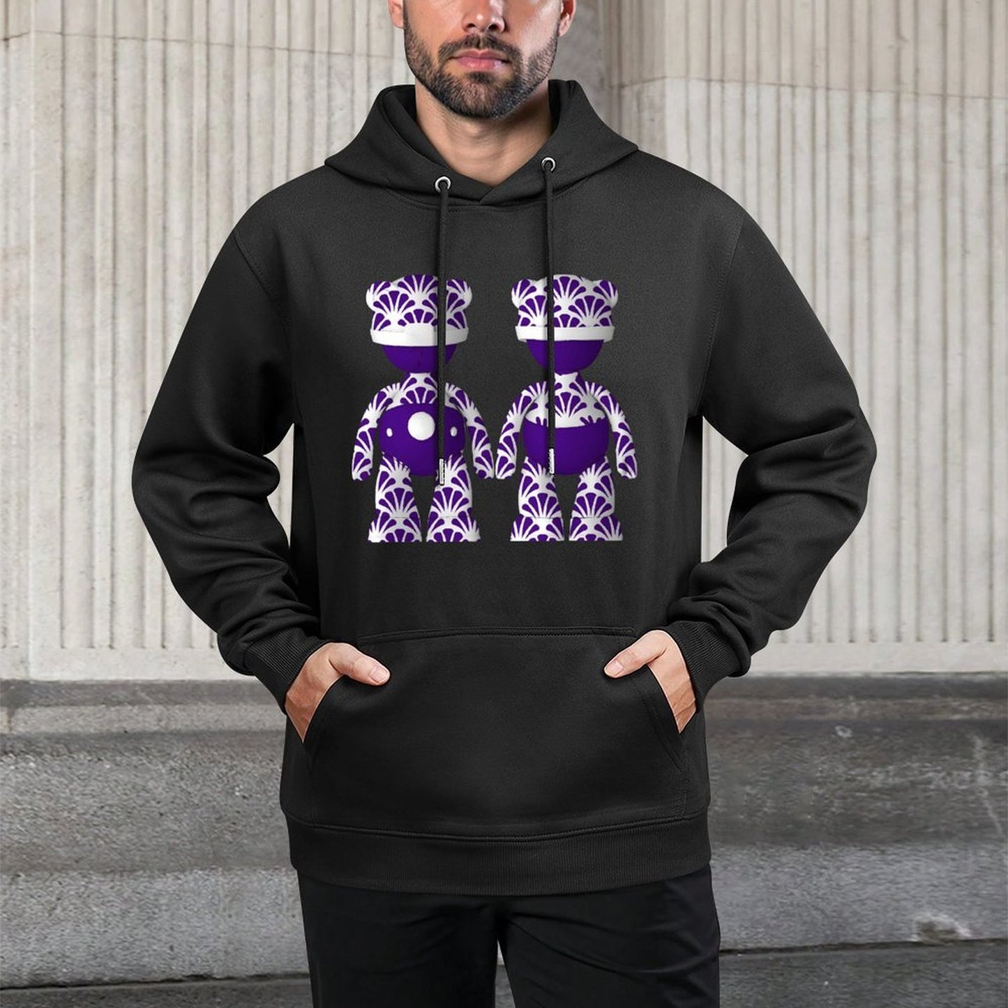 IPIB 250g Hooded Pocket Sweatshirt Front GraphicMen's Hooded  Sweatshirt6000096-3