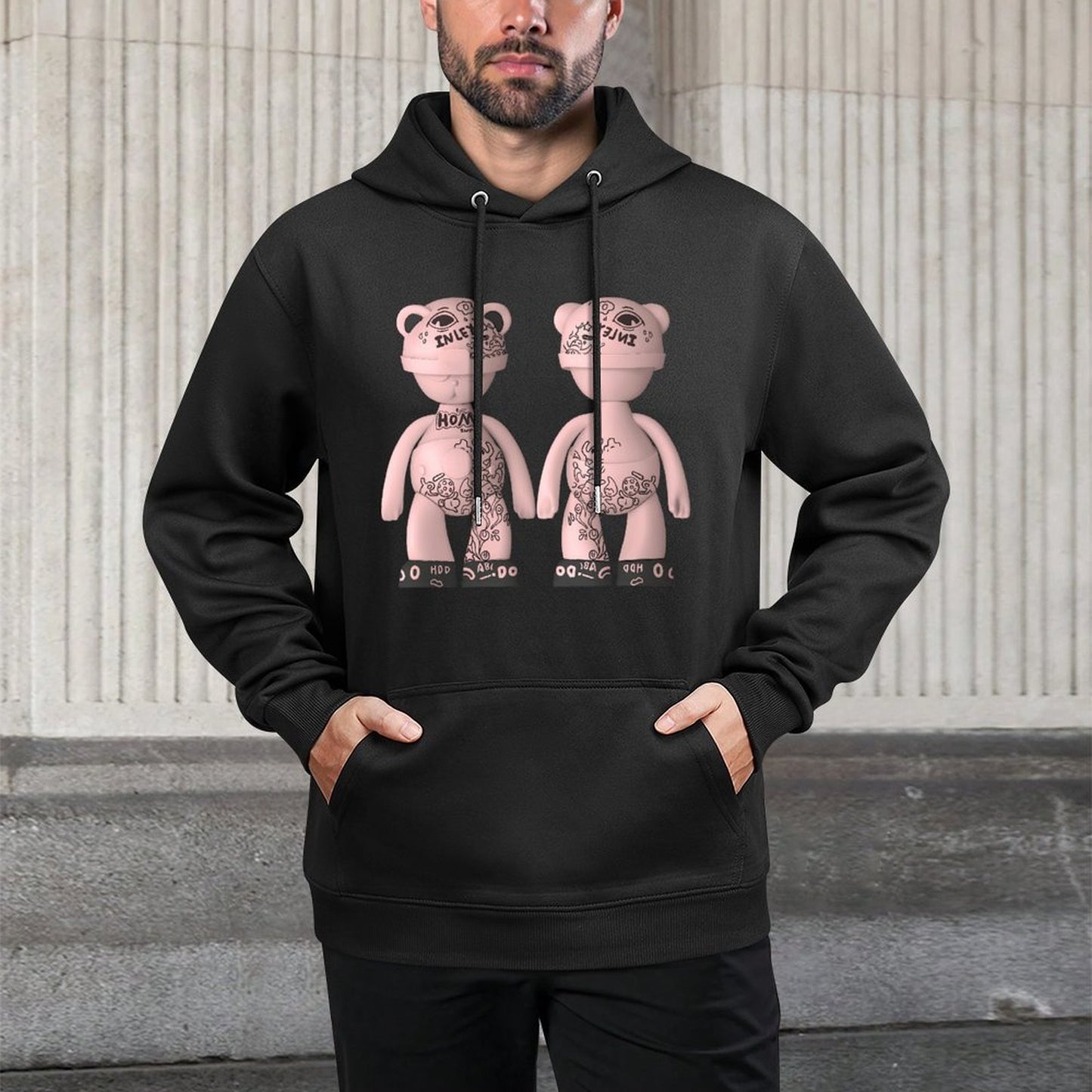 IPIB 250g Hooded Pocket Sweatshirt Front GraphicMen's Hooded  Sweatshirt6000082-1