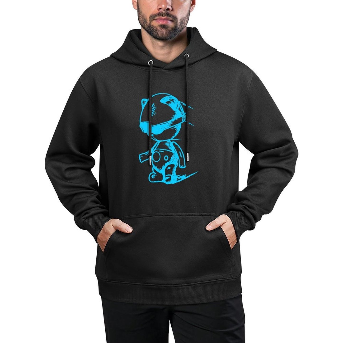 IPIB 250g Hooded Pocket Sweatshirt Front GraphicMen's Hooded  Sweatshirt6000053-3