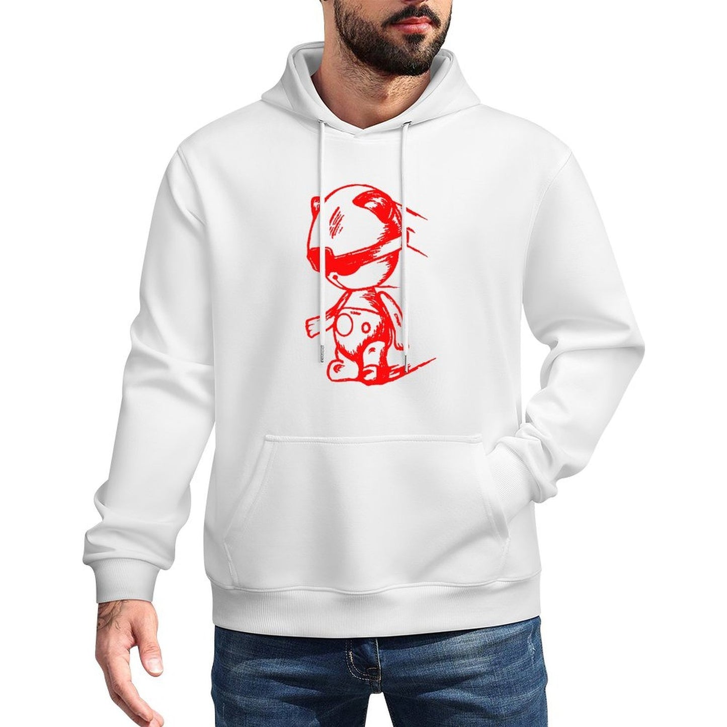 IPIB 250g Hooded Pocket Sweatshirt Front GraphicMen's Hooded  Sweatshirt6000053-2
