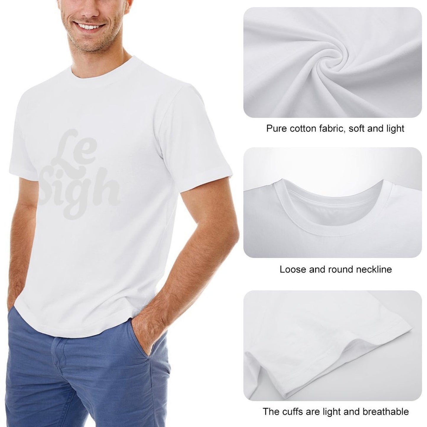 Inkmay Casual Cotton T-shirt Retro Style Art With Music Elements Unisex T-shirtEverydaySeries CleanCut T-Shirt
