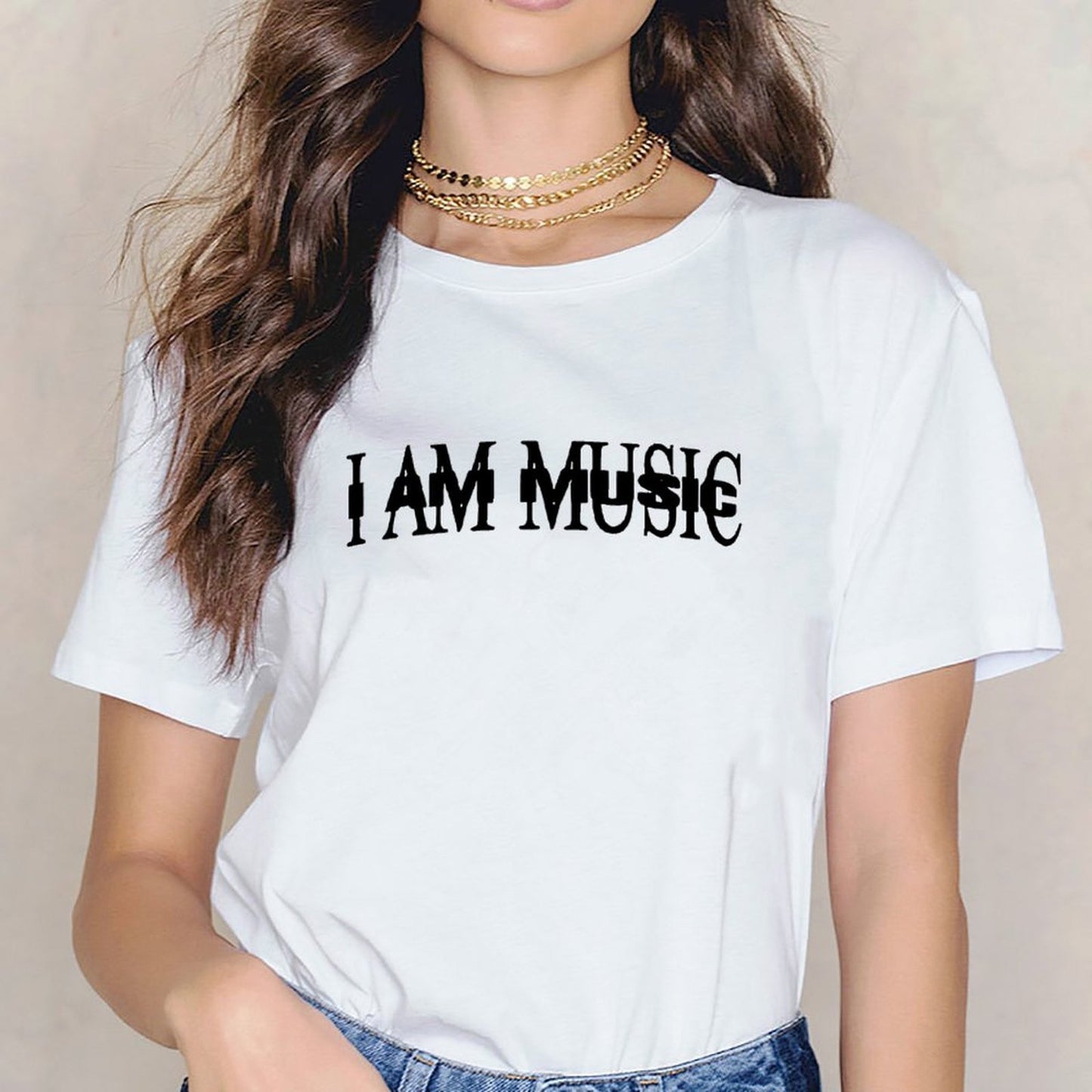 Inkmay Casual Cotton T-shirt Fake Broke Living Flex Bold Design Unisex T-shirtSimpleFit Relaxed T-Shirt
