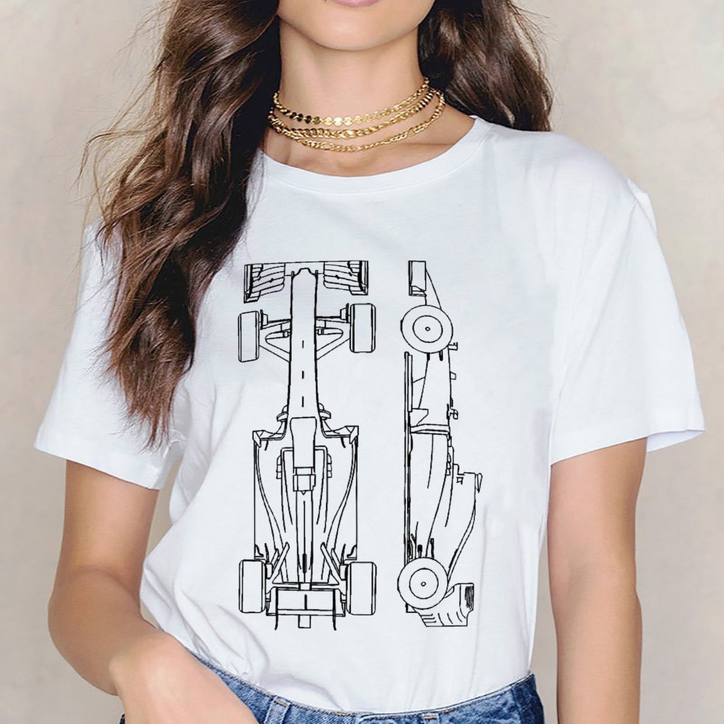 Inkmay Casual Cotton T-shirt Abstract Floral Design With Bold Colors Unisex T-shirt