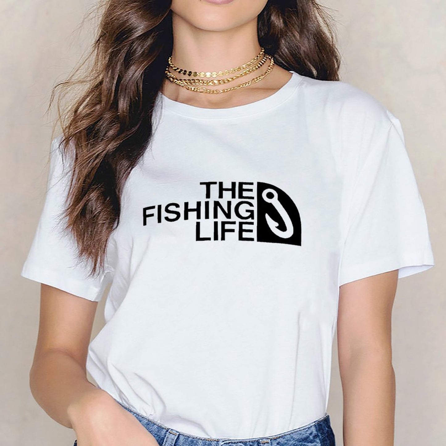 Inkmay Casual Cotton T-shirt Simple Black And White Design Unisex T-shirtSoftWear Outdoor T-Shirt
