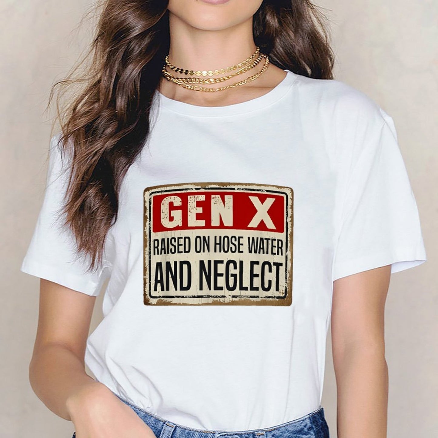 Inkmay Casual Cotton T-shirt Card Design With Red Crosses Unisex T-shirtHeritage Fitted T-Shirt