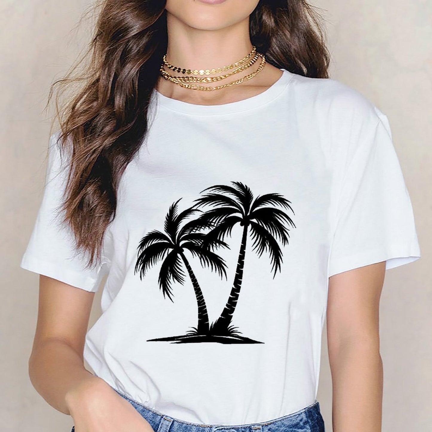 inkmay-casual-cotton-t-shirt-solid-white-vertical-line-on-black-unisex-t-shirt