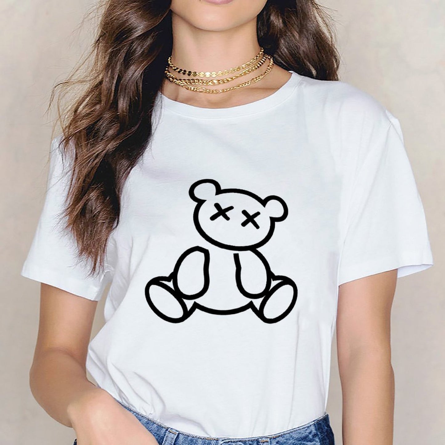 Inkmay Casual Cotton Unisex T-ShirtAllSeason Daily T-Shirt
