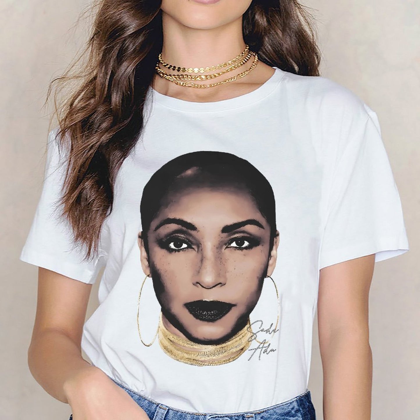 Inkmay Casual Cotton T-shirt Stylish Woman With Bold Makeup Design Unisex T-shirtSoftFeel LooseFit T-Shirt