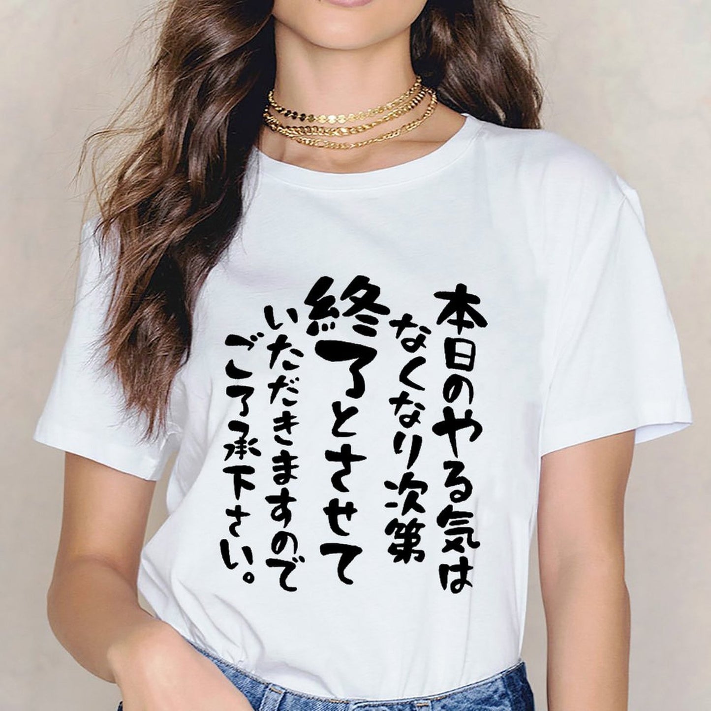 Inkmay Casual Cotton T-shirt Simple White Line On Black Background Unisex T-shirtRegularFit Sharp T-Shirt