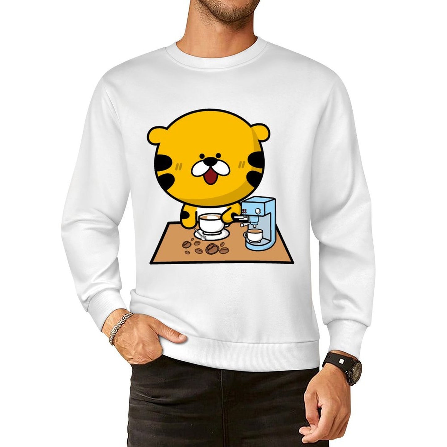 Front Patterned Long Sleeve TopStreet ModernFit