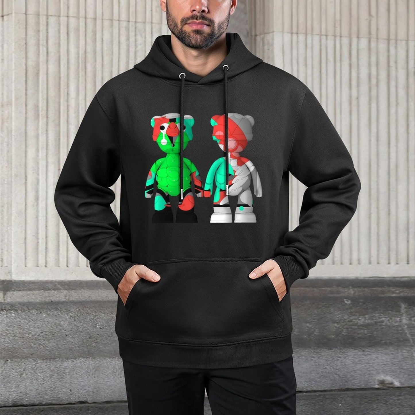 IPIB 250g Hooded Pocket Sweatshirt Front GraphicMen's Hooded  Sweatshirt6000144-4