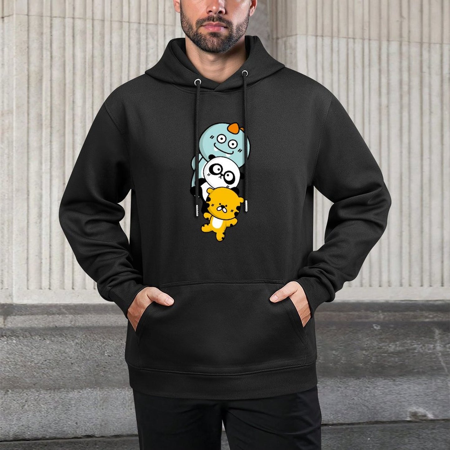 Front Graphic HoodiesCrisp Print Timeless