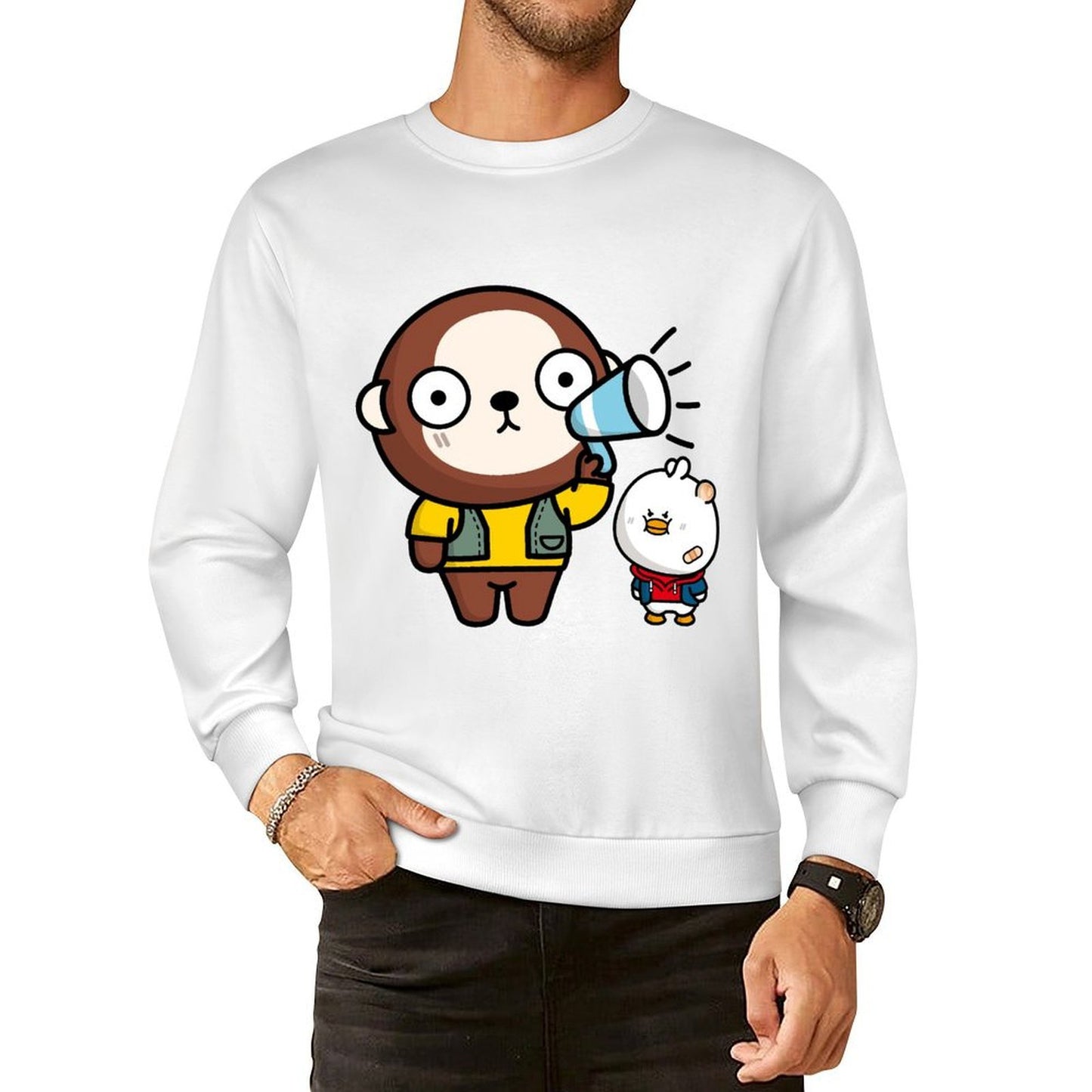 Front Patterned Long Sleeve TopBatch-Printed ActiveLine